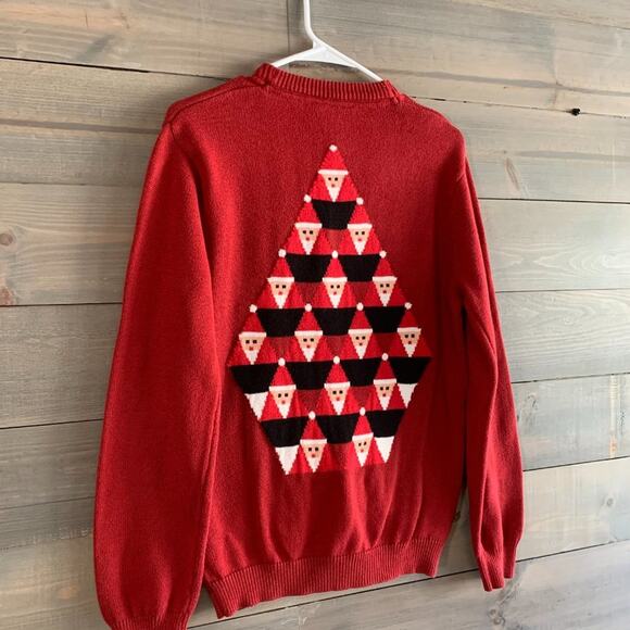 VOLCOM | Santastone Red Graphic Cardigan Size Small Christmas Holiday Cotton - Picture 9 of 9